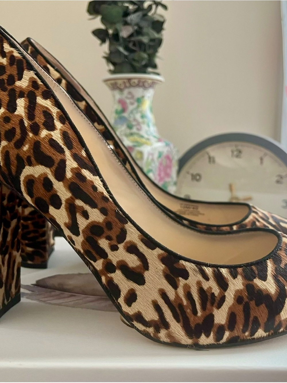 Leopard Print Block Heel Pumps - Jessica Simpson Tanysha